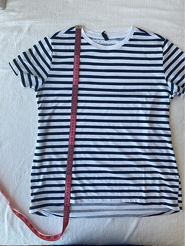 s Beden çeşitli Renk Defacto marka mavi çizgili basic tshirt