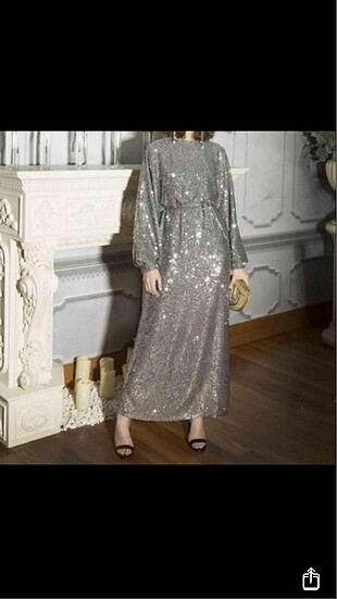 Suud Collection payetli abiye elbise