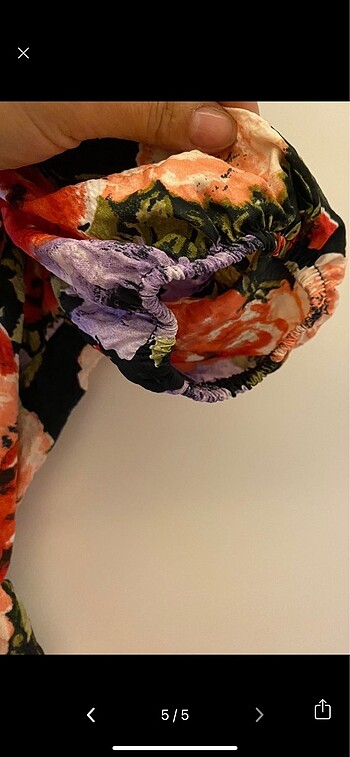 Quzu Çiçekli Elbise - Görsel 5