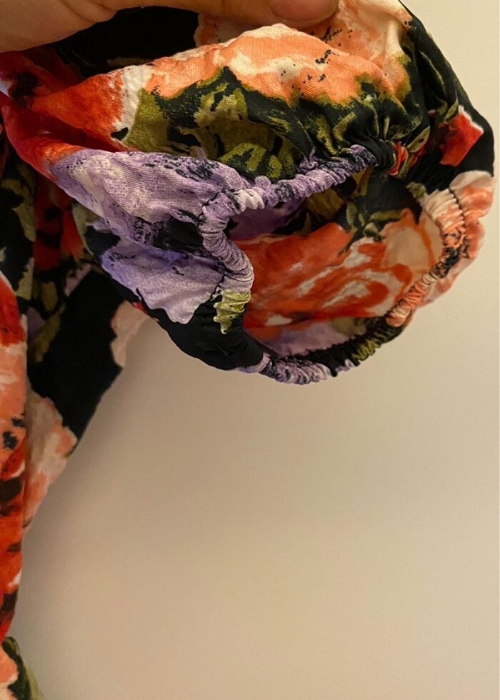 Quzu Çiçekli Elbise - Görsel 5