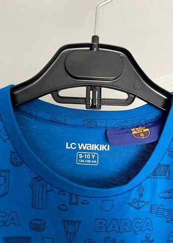 10 Yaş Beden FC Barcelona Mavi Kısa Kollu Erkek tişört