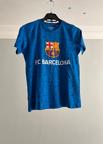 FC Barcelona Mavi Kısa Kollu Erkek tişört