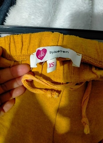 xs Beden sarı Renk Koton şort koala