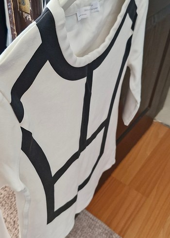 Beyaz Baskılı Hamile Tişörtü, Uzun Kollu - Görsel 5