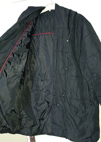 Düğmeli Siyah Kadın Uzun Kışlık Mont.. orjinal mavi marka - Görsel 2