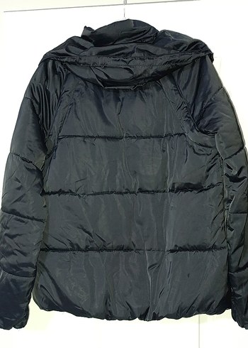 Kadın Siyah Fermuarlı Kışlık Mont - Görsel 2