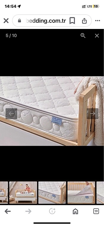 Beden Yatas Milky comfy pocket yaylı yatak 80*130