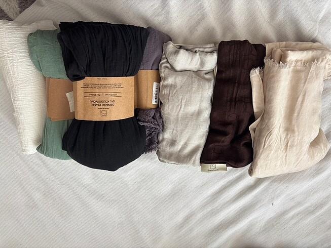 Diğer Fresh scarfs organik pamuk ve yünlü şal