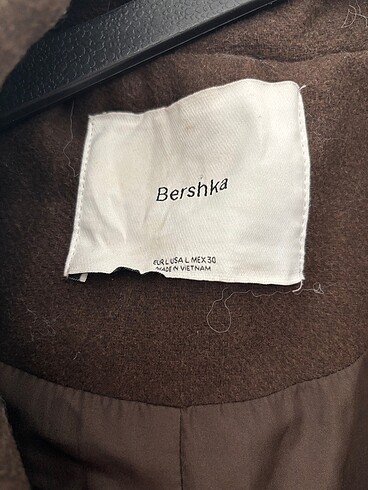 Bershka Bershka kahverengi yün kaban