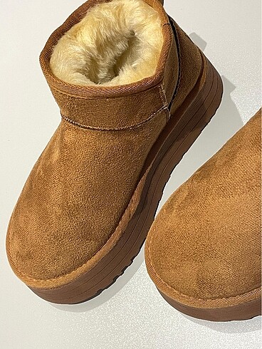39 Beden kahverengi Renk Ugg ultra mini platform taban