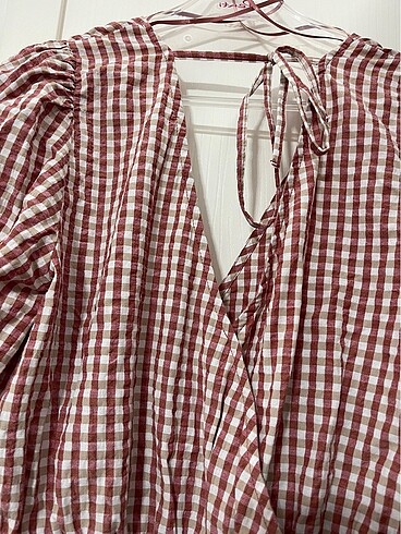 m Beden bordo Renk Mango pötikareli elbise