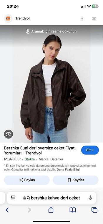Bershka deri ceket