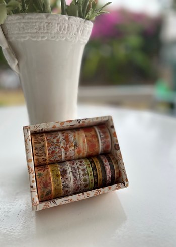 Scrapbook washi bant- Desenli Dekoratif Bant Seti - Görsel 2