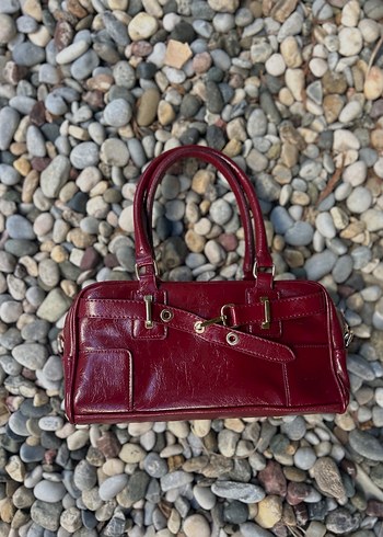 Bordo Parlak Deri Kadın Çanta - Görsel 2