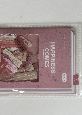 Scrapbook Happiness Comes Not Defteri Kağıt parçaları - Görsel 3