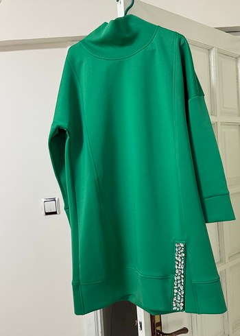 Yeşil Yüksek Yaka pantolon tunik pantolon takım - Görsel 5