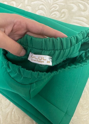 Yeşil Yüksek Yaka pantolon tunik pantolon takım - Görsel 4