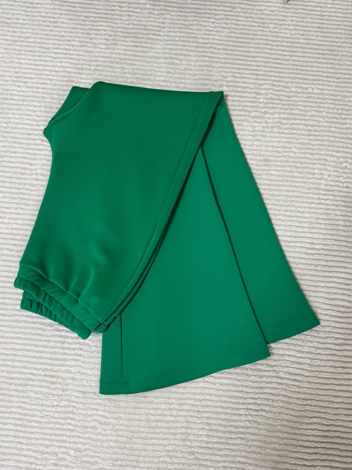 Yeşil Yüksek Yaka pantolon tunik pantolon takım - Görsel 3