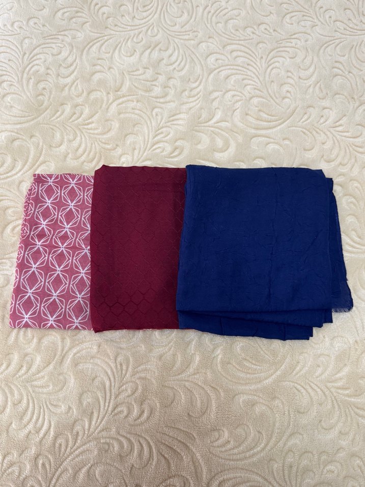 Kadın Çok Renkli Fırfırlı Şal 3 ADET - Görsel 2