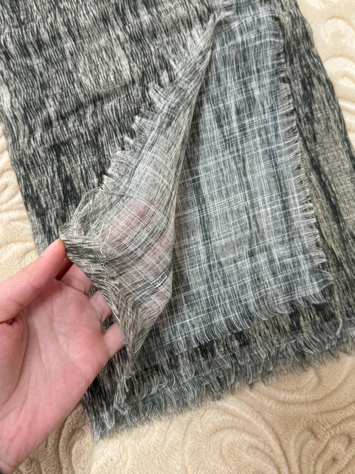 Kadın Pilili yeşil Bohem Şal 2 Adet - Görsel 4