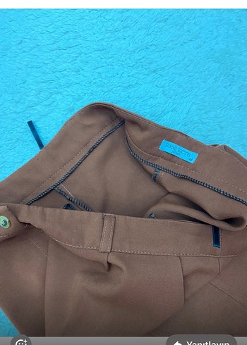 Kadın Kahverengi Midi Kumaş Pantolon - Görsel 2