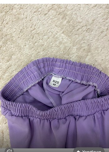 Mor Regular Fit Kadın Kumaş Pantolon - Görsel 2