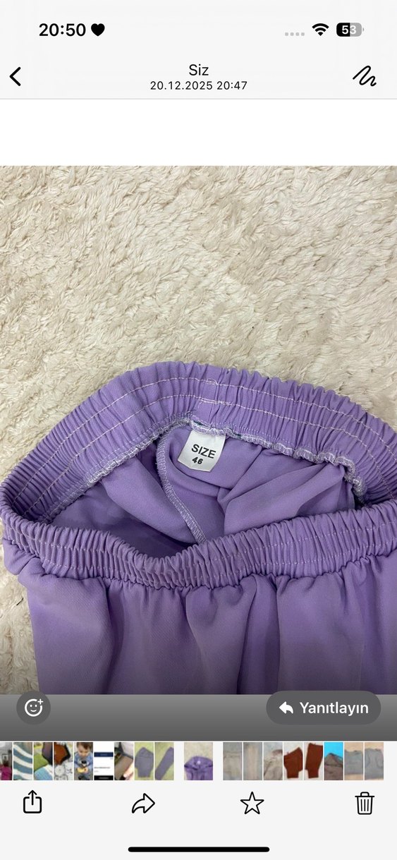 Mor Regular Fit Kadın Kumaş Pantolon - Görsel 2