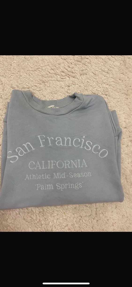 Gri Baskılı Kadın Sweatshirt - Görsel 2