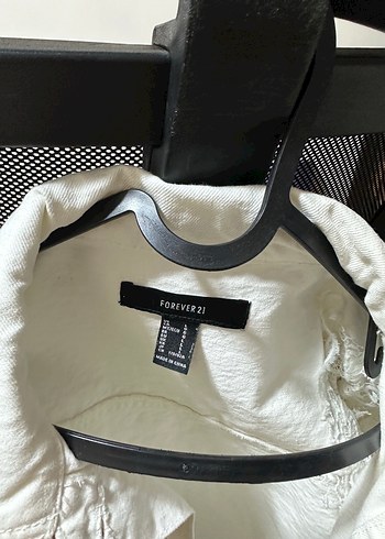 40 Beden Beyaz Düğmeli Kadın Denim Ceket