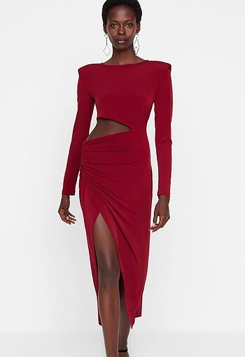 Trendyolmilla Bordo Elbise