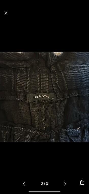 Trendyol & Milla Siyah jean şort