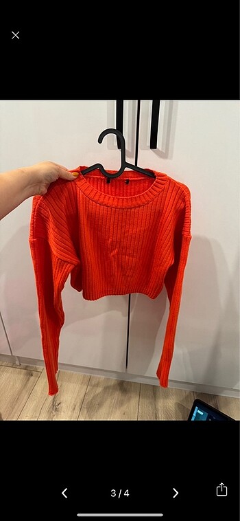 Trendyol & Milla Turuncu crop triko