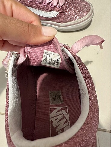 30 Beden pembe Renk Simli çocuk Vans