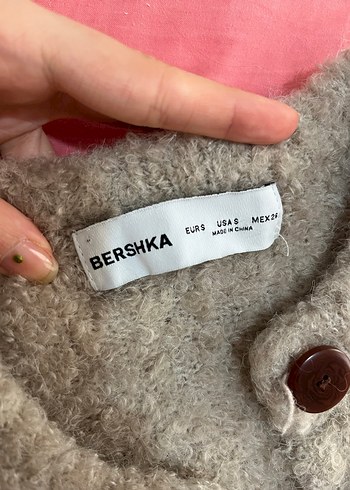 Bershka Bershka Bej Düğmeli Triko Hırka