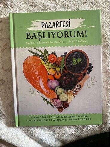 Pazartesi başlıyorum sağlıklı beslenme diyet kitabı