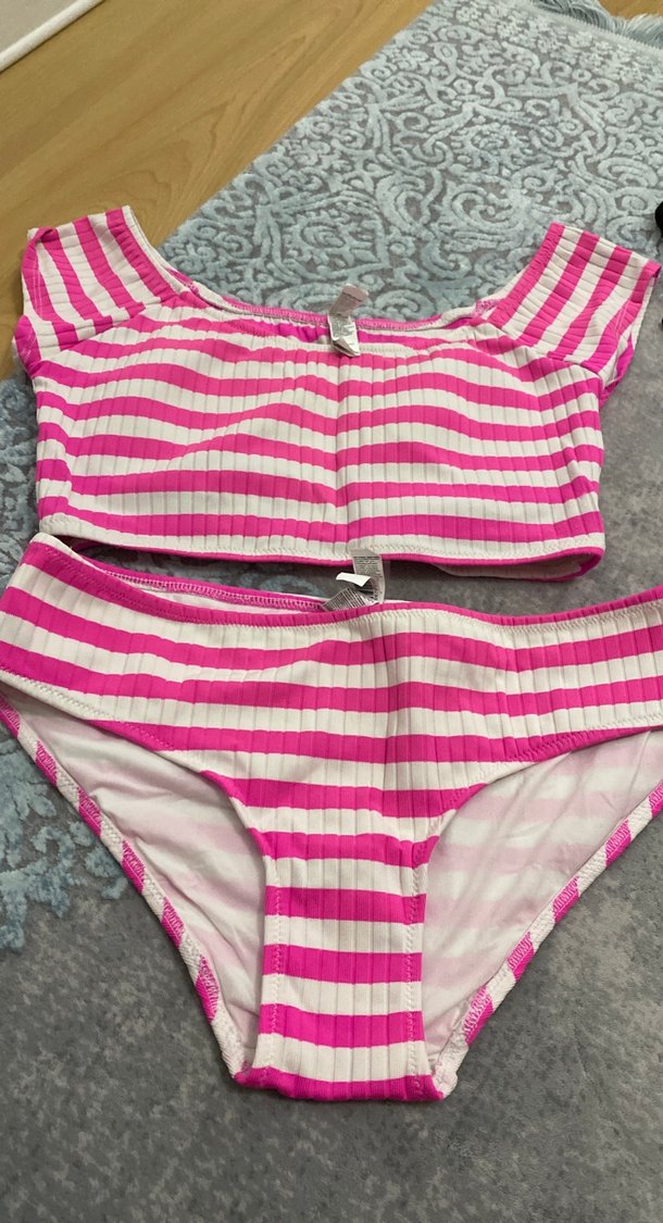Pembe Zebra Desenli Mini Bikini Takımı - Görsel 2