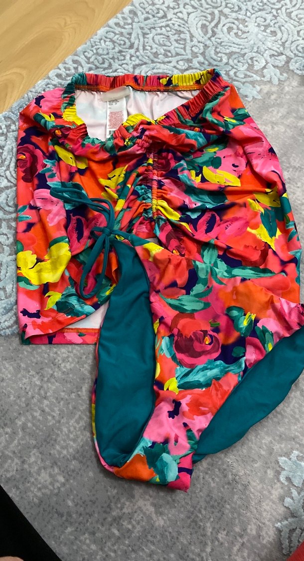 Renkli Bağlamalı Mini Mayo ve Etek Seti - Görsel 5