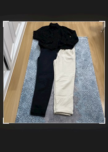 Kadın Beyaz Pamuk Kumaş Pantolon - Görsel 5