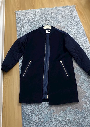 Koton lacivert kaşe kaban 1 kere kullanıldı - Görsel 3