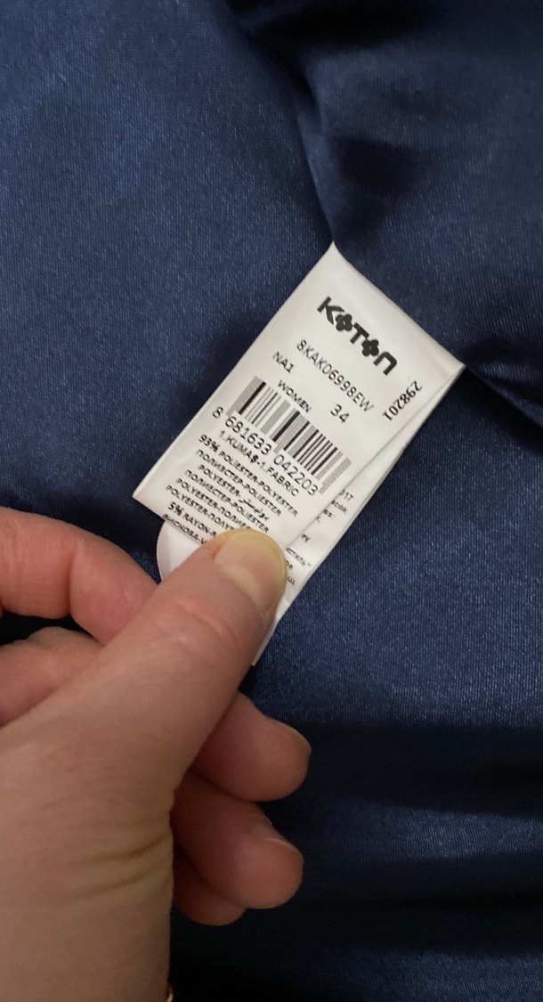 Koton lacivert kaşe kaban  1 kere kullanıldı - Görsel 4