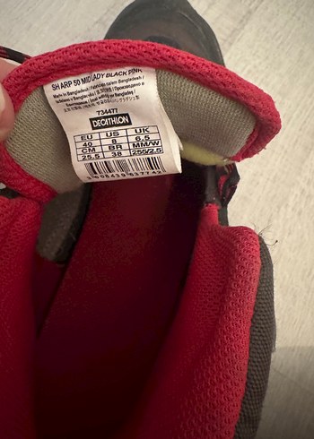 40 Beden kırmızı Renk Decathlon kadın bot