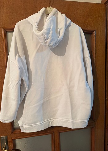 Mavi Kadın Beyaz Kapüşonlu Oversize Sweatshirt