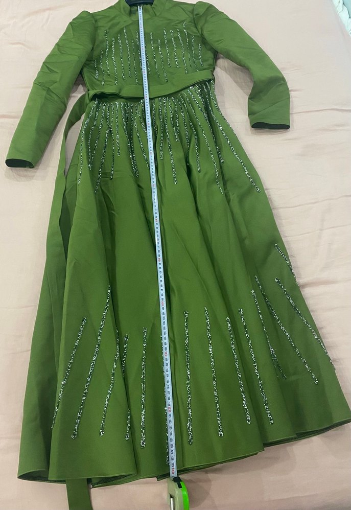 Haki abiye elbise - Görsel 5