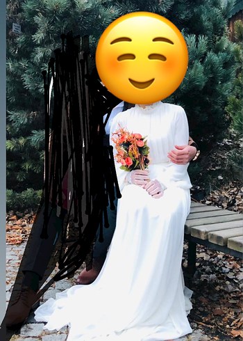 Uzun Beyaz Drapeli Kadın Elbise - Görsel 2