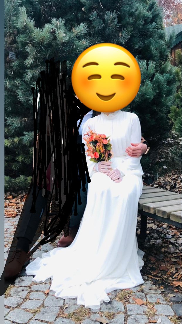 Uzun Beyaz Drapeli Kadın Elbise - Görsel 2