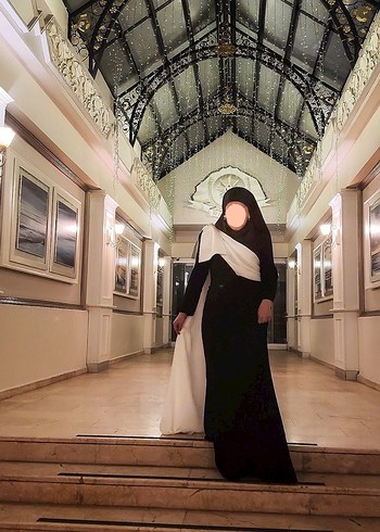 Siyah Uzun Drapeli Kadın Abiye Elbise - Görsel 6