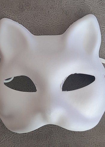 Beyaz Kedi Şekilli Maske