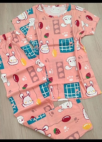 xl Beden çeşitli Renk Kisa kollu pijama takimi