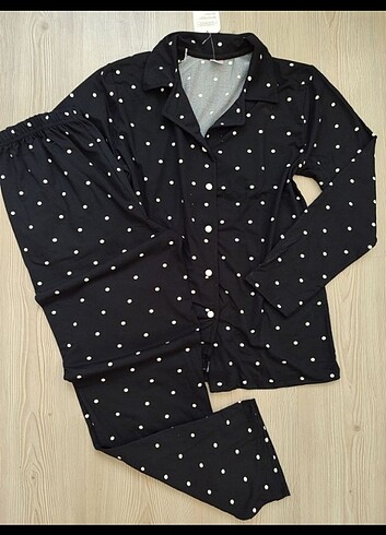 Bayan boy düğmeli pijama 