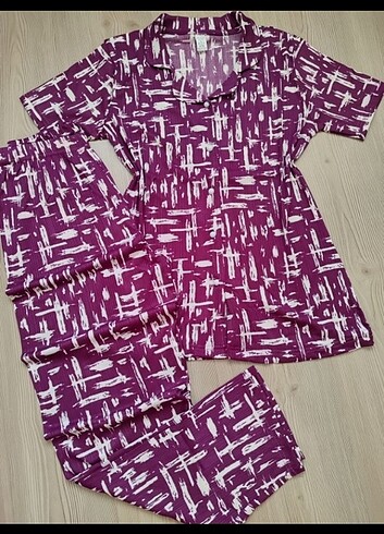 xxl Beden Bayan kısa kollu pijama takimi